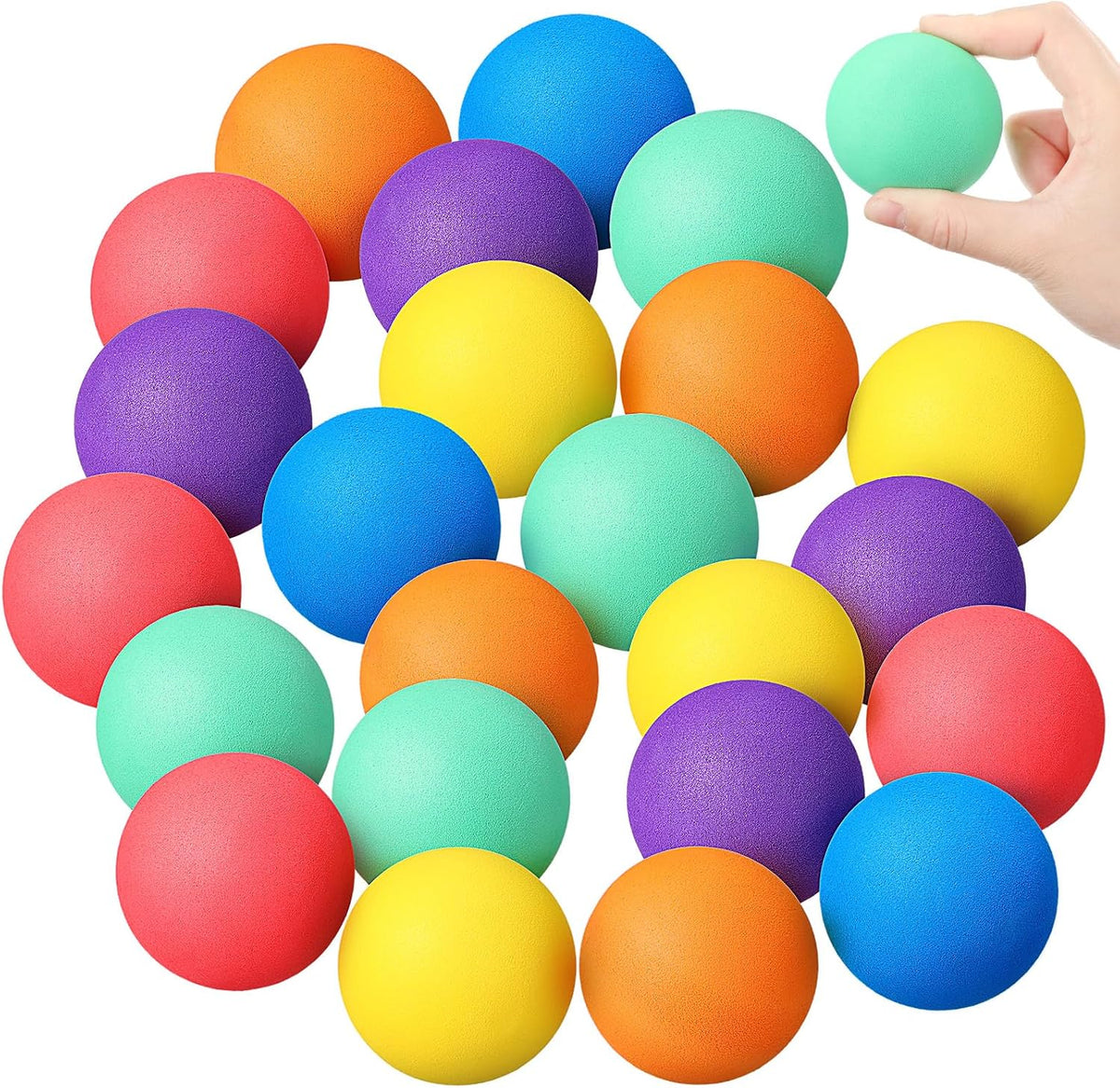 Gejoy 24 Pieces Soft Foam Balls Bulk Lightweight Mini Balls for Safe - 2.36 Inch