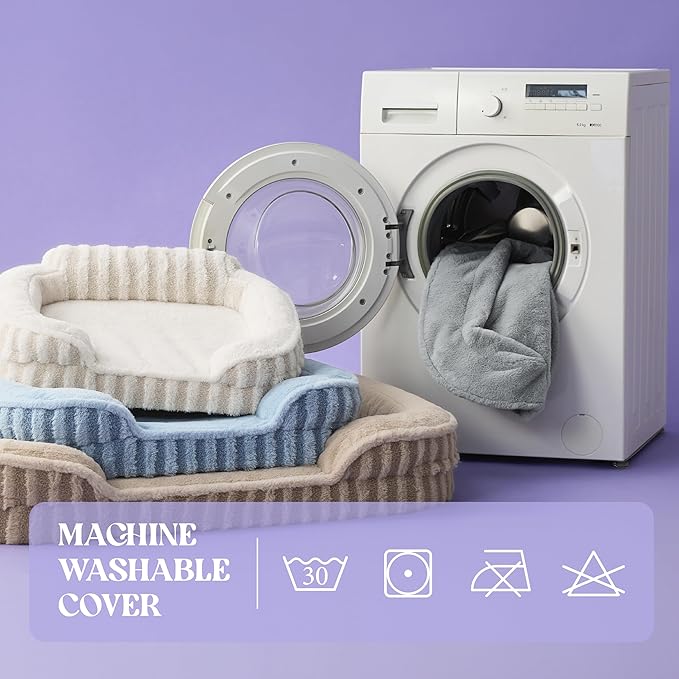 LE SURE Cute Dog Beds for Extra Large Dogs, Orthopedic Waterproof XL Pet Bed with Sides, Non-Slip and Egg-Crate Foam Big Dog Couch Sofa with Washable Removable Cover, Blue