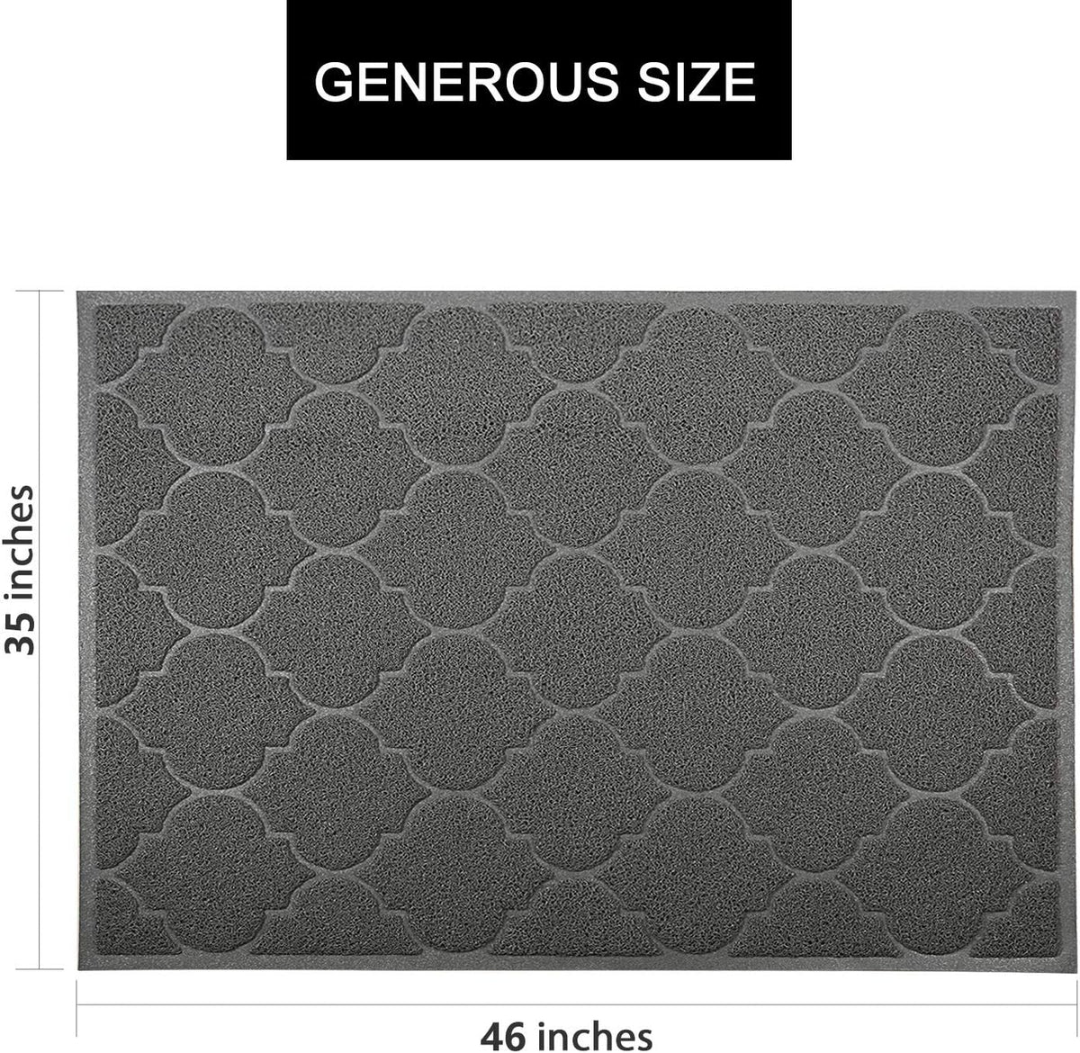 LittleTiger Cat Litter Mat, XL Super Size, Phthalate Free - Grey - image 4