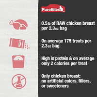 PureBites Chicken Freeze Dried Cat Treats, 1 Ingredient, Made in USA, 2.3oz