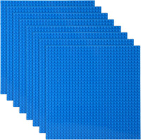 LVHERO 8 Pack Classic Baseplates Building Plates for Building Bricks - Blue / 8