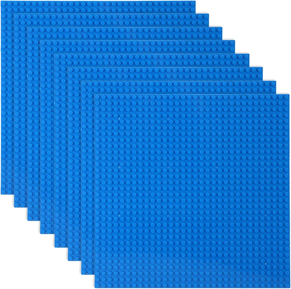 LVHERO 8 Pack Classic Baseplates Building Plates for Building Bricks - Blue / 8