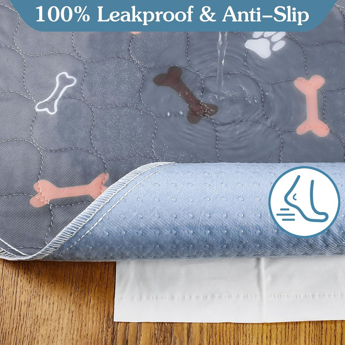 Washable Pee Pads for Dogs, 18"x24" - Dark Grey / 31*36 Inch (Pack of 2) - image 4