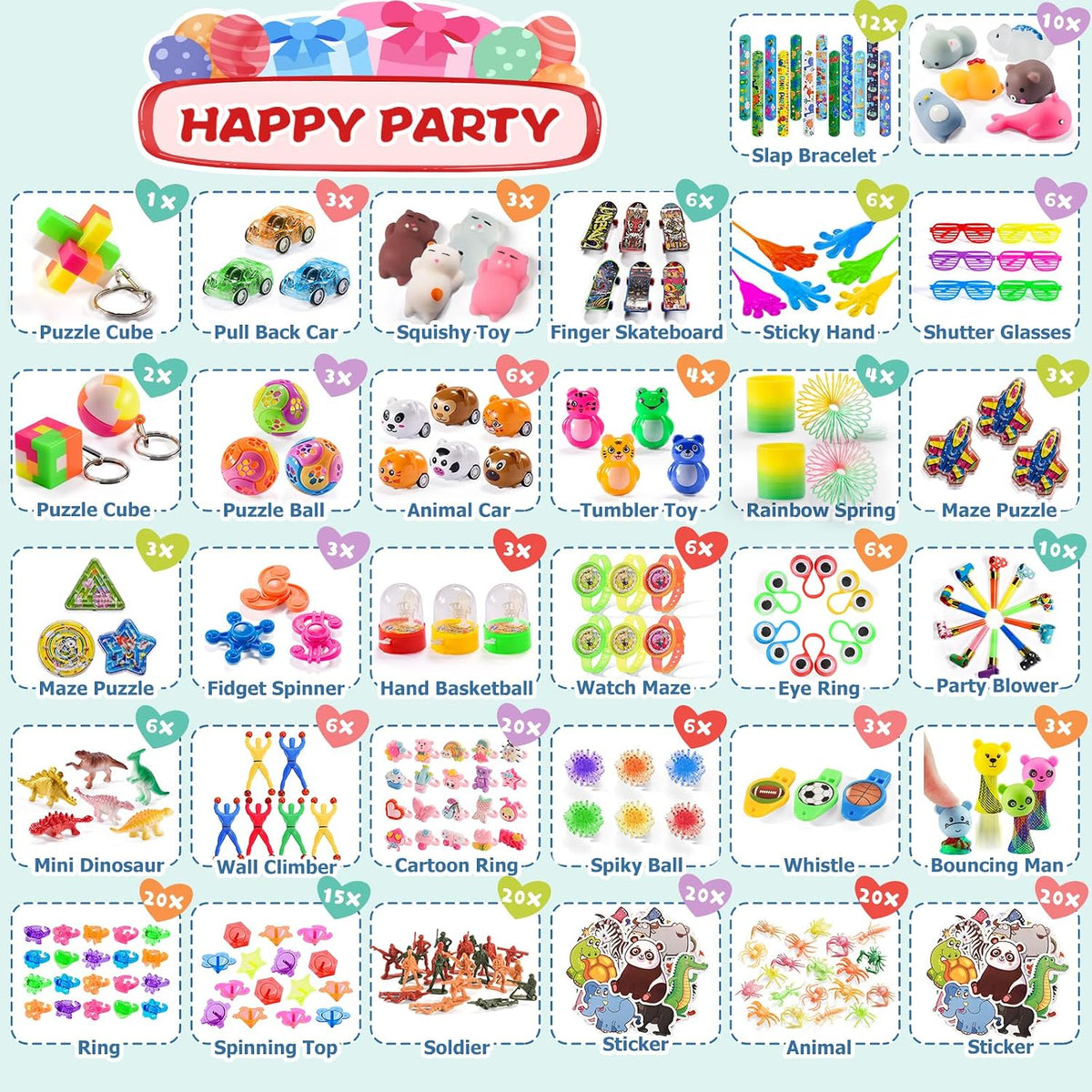 Yutin 300 piece party favor toy assortment for kids goodie bags and treasure boxes - view 4
