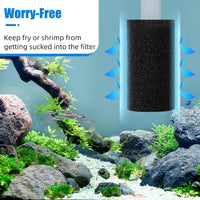 AQUANEAT 12-Pack Pre-Filter Sponge for Aquarium Shrimp Fry Fish Tank - 1.8"D X 3.2"H, 0.8" - image 3