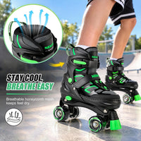 NEMONE Mermaid Adjustable Light up Roller Skates for Girls Boys – Fun for Kids & Family - B- Hero Quest / Large - Youth - image 4