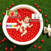 TRENDPLAY 100 star-shaped plastic ball pit balls in pearl gold with storage bag - view 12