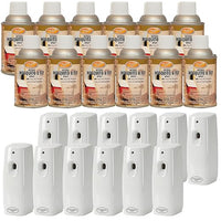 Country Vet Mosquito+Fly Metered Spray Refill (Case of 12) & Automatic Metered Dispenser (Case of 12) - 342033CVA - Great for Barns, Stables, Farms, Stalls and Outdoor Insect/Fly Prevention