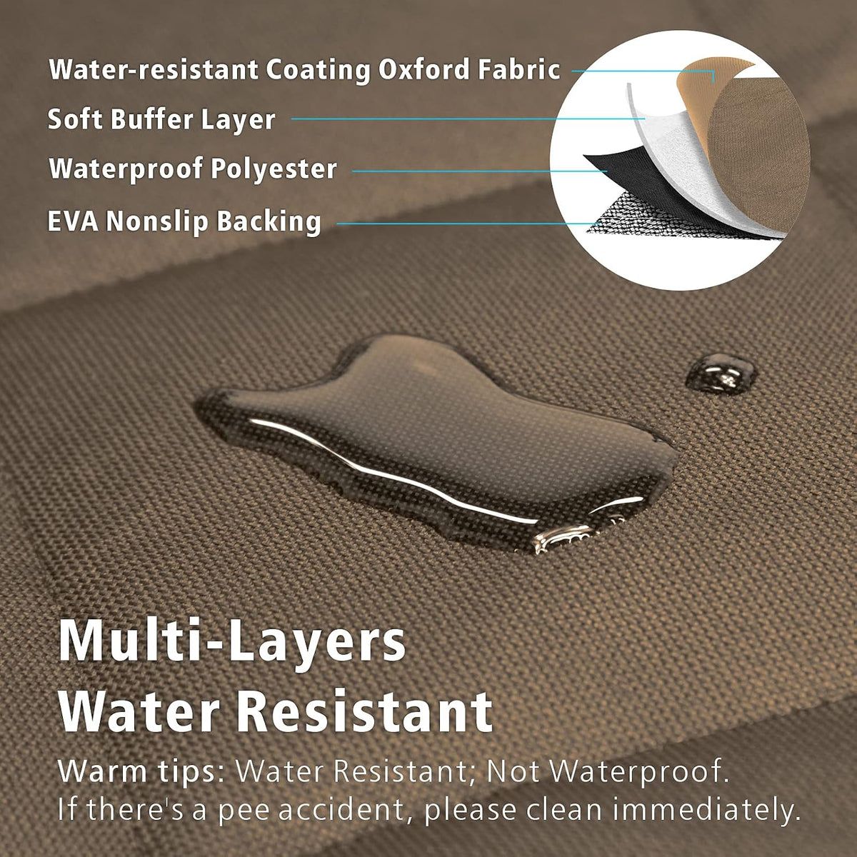 SUV Cargo Liner for Dogs - Trunk Cover for SUV with Bumper Flap Protector – Essentials for Dogs - Brown / Standard: 55" x 91" - image 4