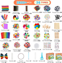 Zefy 3200+ Pcs Arts and Crafts Supplies for Kids - 3847 pcs - image 2