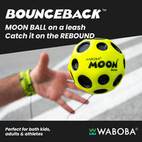 Waboba Bounceback Returning Black and Blue Moon Ball Hyper Bouncy - Yellow - image 2