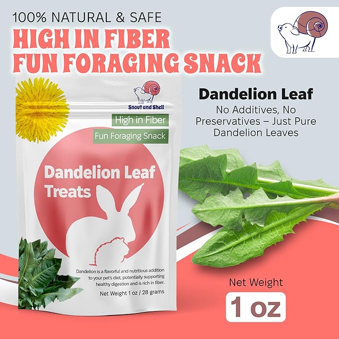Snout and Shell Small Pet Mega Pack – 6 Natural Treats: Pea Flakes, Dandelion, Raspberry Leaf, Marigold, Rose Petals & Hibiscus – For Rabbits, Guinea Pigs, Chinchillas & More – Foraging & Health Boost