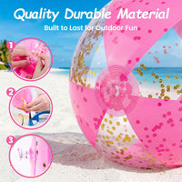 AMOR PRESENT Glitter Beach Ball, Pink - image 3