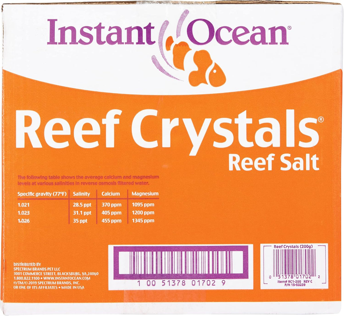 Instant Ocean Reef Crystals reef salt for reef aquariums mixing marine saltwater - view 2