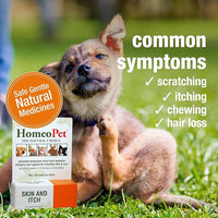 HomeoPet Skin and Itch, Safe and Natural Itch Relief for Dogs and Cats, Coat and Skin Soother for Pets, 15 Milliliters