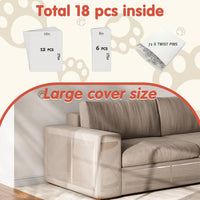 Secopad 18 PCS Cat Scratch Furniture Protector, Couch Protector - 17IN (Pack of 2) - image 3