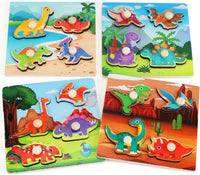 Wooden Peg Puzzles for Toddlers 1-3 - Style B