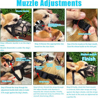 Dog Muzzle, OKKIC Basket Muzzle Anti Biting Chewing, Sturdy Lightweight Muzzle Allows Panting Drinking,Muzzle for Small Medium Large Dogs, Suitable for Grooming Trimming Training (Black, Size5)