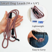WYuZe 5ft Puppy Leash for Small Dogs Cats - Pink Green / 5 FT (3~18 lbs) - image 2