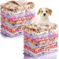 Chumia 40 Pcs Dog Blankets, Pink, Purple - 24 x 16 inches / Pink, White, Brown, Purple / 40