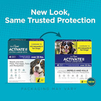 TevraPet Activate II Flea and Tick Prevention for Dogs | 4 Count | Extra Large Dogs 55+ lbs | Topical Drops | 4 Months Flea Treatment