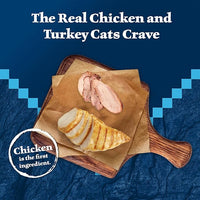 Blue Buffalo Wilderness Wild Delights Meaty Morsels Wet Cat Food, High-Protein & Grain-Free, Made with Natural Ingredients, Chicken & Turkey Recipe in Tasty Gravy, 3-oz. Cans (24 Count)