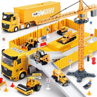 Kids Construction Toys, Construction Truck Toys Set w/Crane