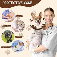 Adjustable Cat Collar Soft to Stop Licking After Surgery for Kitten, Alternative to Cone of Shame, Donut Cone for Cats, Pet Elizabethan Collar (Cow, Medium)
