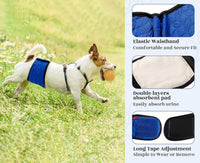 Mkono Belly Bands for Male Dogs - Blue,White,Yellow / Medium - image 4