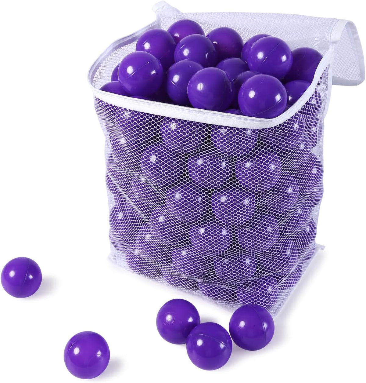 Ball Pit Balls for Kids, Plastic Refill 2.2 Inch Balls - Purple - image 2
