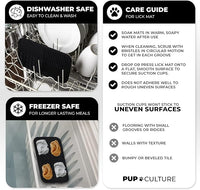 Pup Culture Dog Lick Mat for Dogs, Feeding Pad for Anxious Pets Plus 4 Different Puzzles for Mental Stimulation for Dogs - Supports Mental, Dental, and Digestive Health, Bite Resistant and Heavy Duty