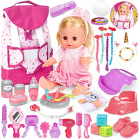 Baby Doll Toys Set, 24PCS Dolls Care Toy Playset for Girls 3-8 Pretend Play – Fun for Kids & Family - 32 Pcs