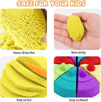 NiToy FlexiSand 11lbs Toy Sand 5 Colors Self-Sticking Non-Toxic - Yellow - image 2