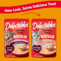 Delectables Bisque Kitten Lickable Wet Cat Treats - Tuna & Chicken (pack of 12) ( Packaging May Vary )