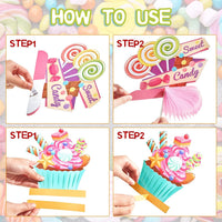 10 Pcs Candy Party Decorations Candyland Table Decor Welcome - Candy - image 3