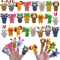XIPEGPA set of 24 plush animal finger puppets for storytelling - view 2