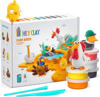 Hey Clay Exotic Pets air dry clay kit with 15 cans and sculpting tools