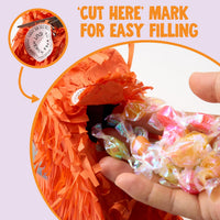 JOYIN Pumpkin Piñata Set, Foldable 10.5 x 16 Inch Jack-O’-Lantern Piñata with Stick and Blindfold - Pumpkin Pinata Set-3pcs - image 4