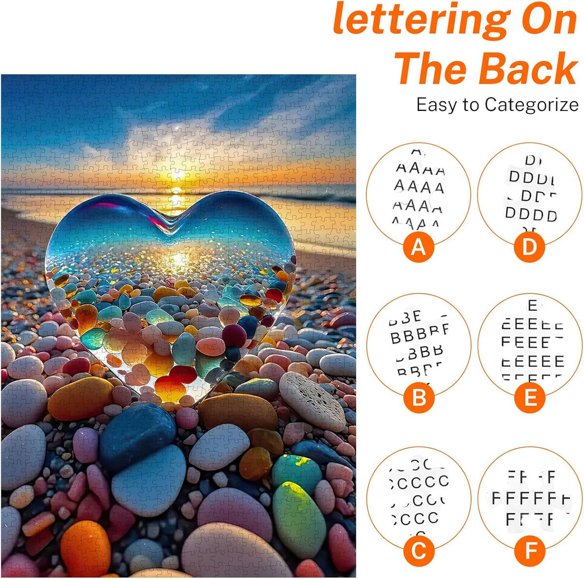 Jigsaw Puzzles for Adults 1000 Pieces, Love Pebbles Beach Puzzle - image 4