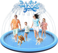 CACSPS non-slip splash pad for kids and dogs spraying water from a garden hose - view 8