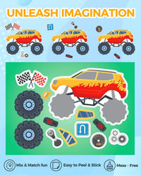 30 Unicorn Make-a-Face Sticker Sheets for Kids – Fun for Kids & Family - Vehicles - image 4