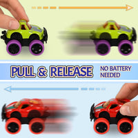 Neureyte 16-pack die-cast mini monster trucks with pull-back action - view 2