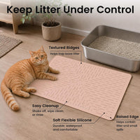 OHMO Large Cat Litter Mat - Coral / 23.5x16" - image 2