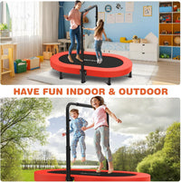 ANCHEER 56" Double Mini Trampoline for Kids - Red - image 4