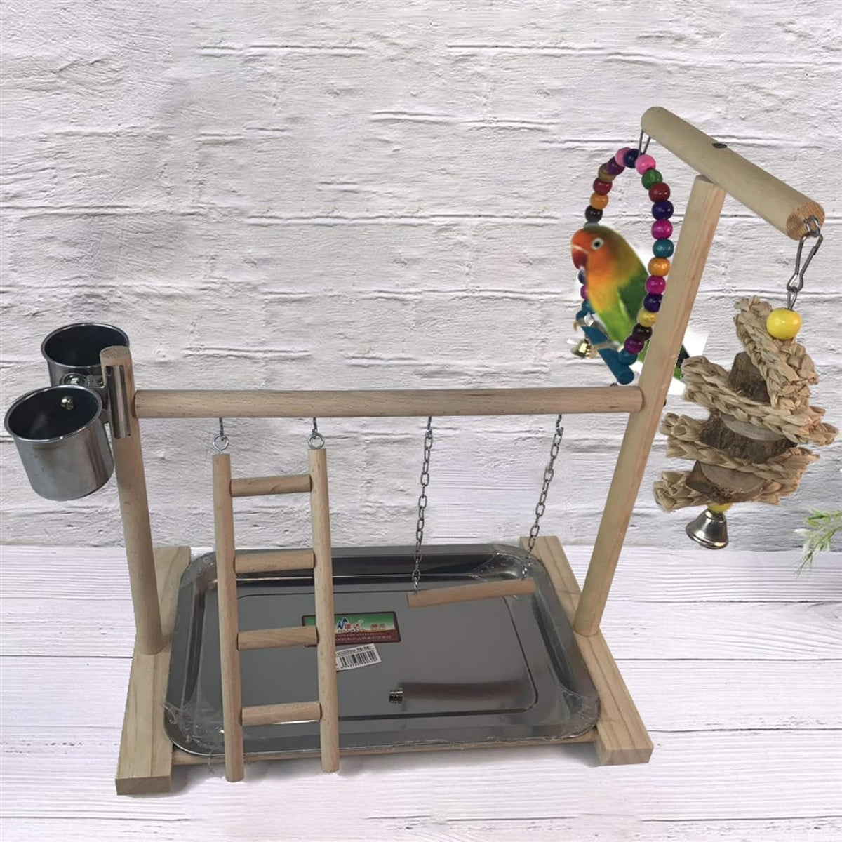 Bird Playground Parrot Play Stand Parakeet Playground Play Gym - image 4