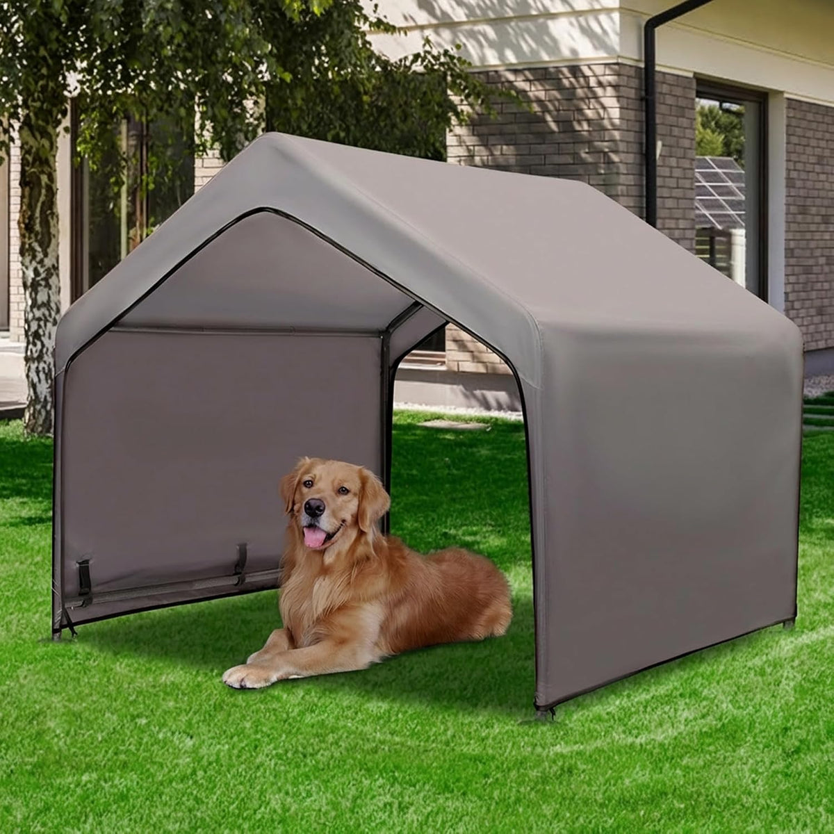 Summertrail Extra Large Dog House Outside - Gray Dog Tent (XLarge Size)