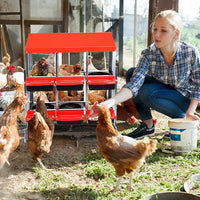 Nesting Boxes for Chickens, Chickens Laying Boxes for Chicken Coop with Legs, 6 Compartments Chicken Nesting Boxes, with Removable Tray, Easy Cleaning, for Hens Outdoor Chicken Coop Farm Yard, Red