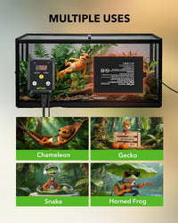 BN-LINK Reptile Heat Pad 6"X8" 8W for 10-20gal Under Tank Terrarium - 8" X 12" with Thermostat - image 2