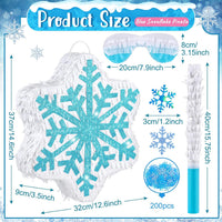 3 Pcs Soccer Ball Piñata with Blindfold Stick Soccer Birthday Party - Snowflake - image 3