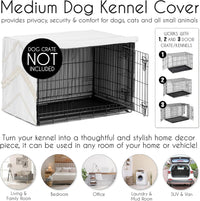 Sweet Jojo Designs 24in. Small Dog Crate Cover Pet Cage - Ivory / 36.0"L x 23.5"W x 24.0"H - image 4